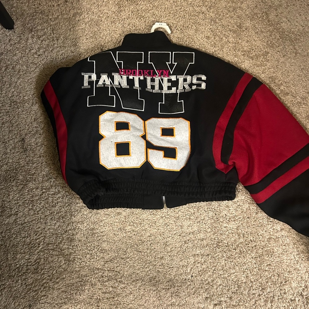 Fashion Nova Black and Red Bomber Jacket